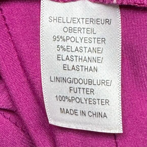 Adrianna Papell Cowlneck Shutter Pleated Sheath Dress Flamingo Pink Size 6 - Picture 7 of 8